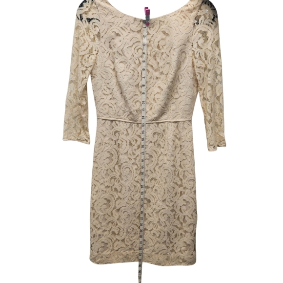 0001 J. Crew  Natalia Lace Dress A9022 Cream Bridal Wedding Formal Office Size 2 - Picture 14 of 15